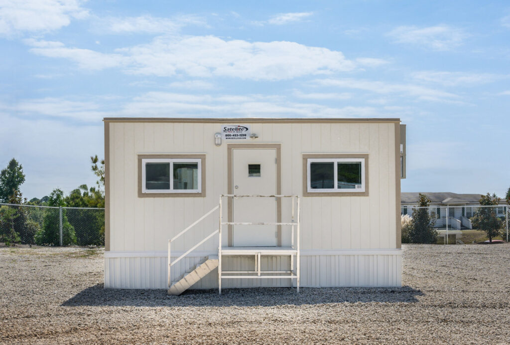 Front View of mobile office trailer.